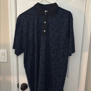 Classic Blue Polo Shirt with Soft Cotton Texture